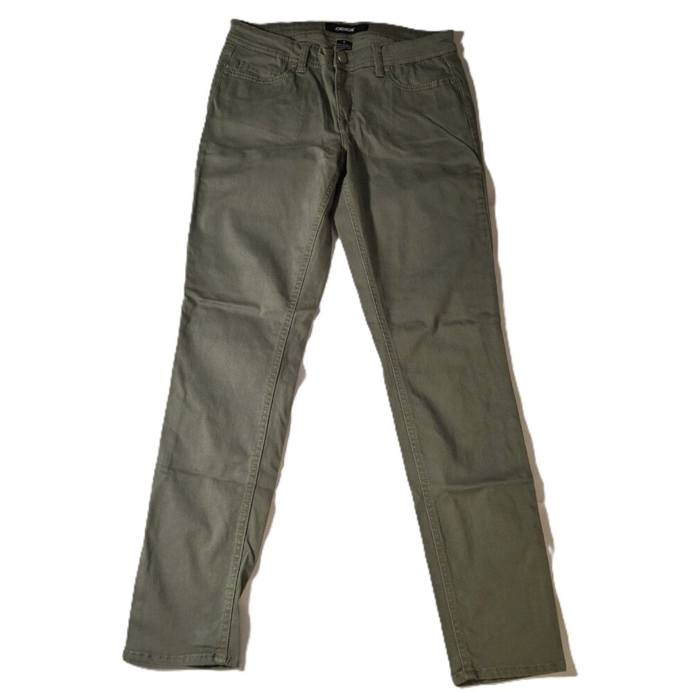 Jordache Womens Slim Fit Pants Size 8 Stretch Camo Olive Green